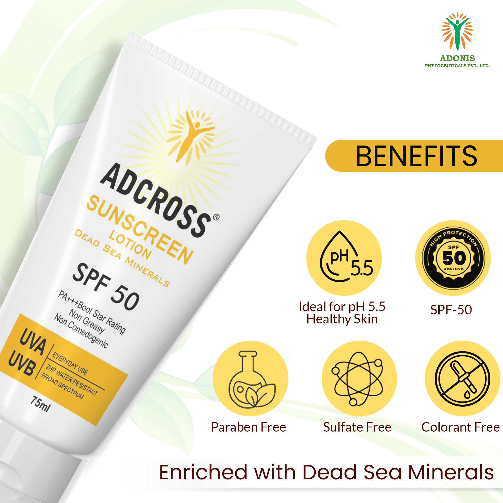 ADCROSS LOTION SPF- 50 SUNSCREEN