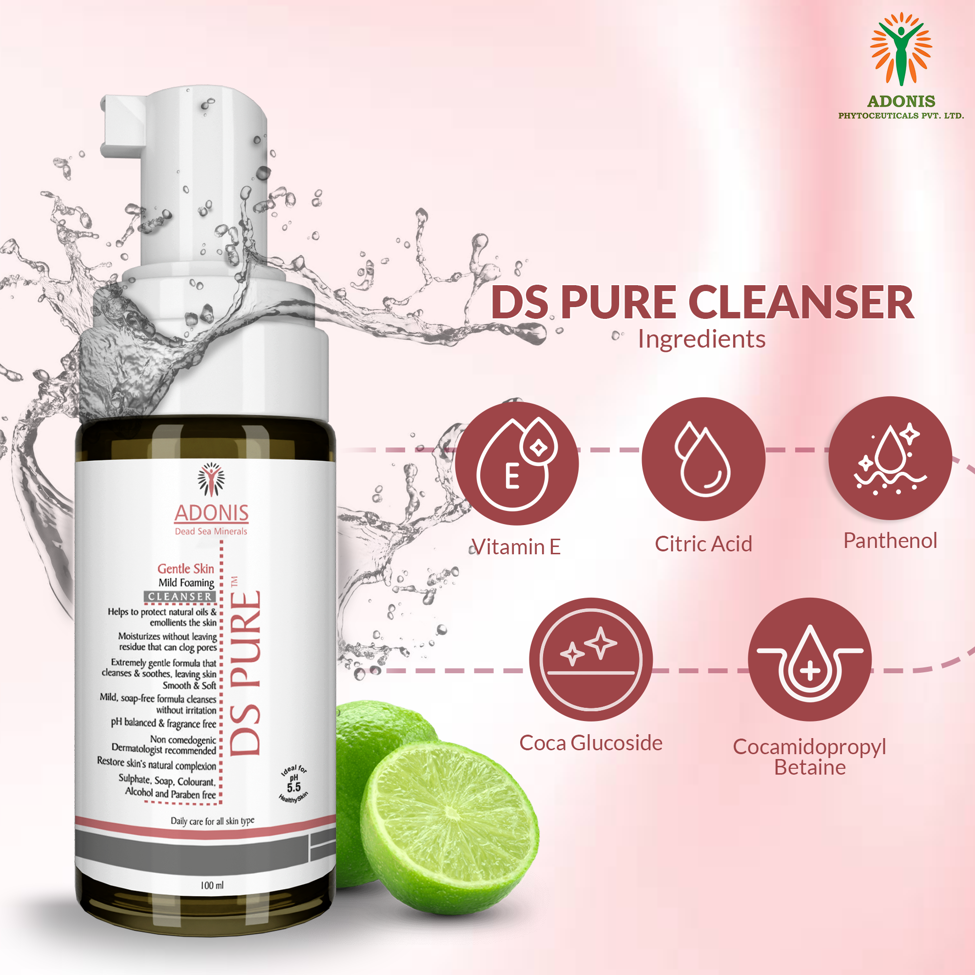DS PURE MILD FOAMING CLEANSER
