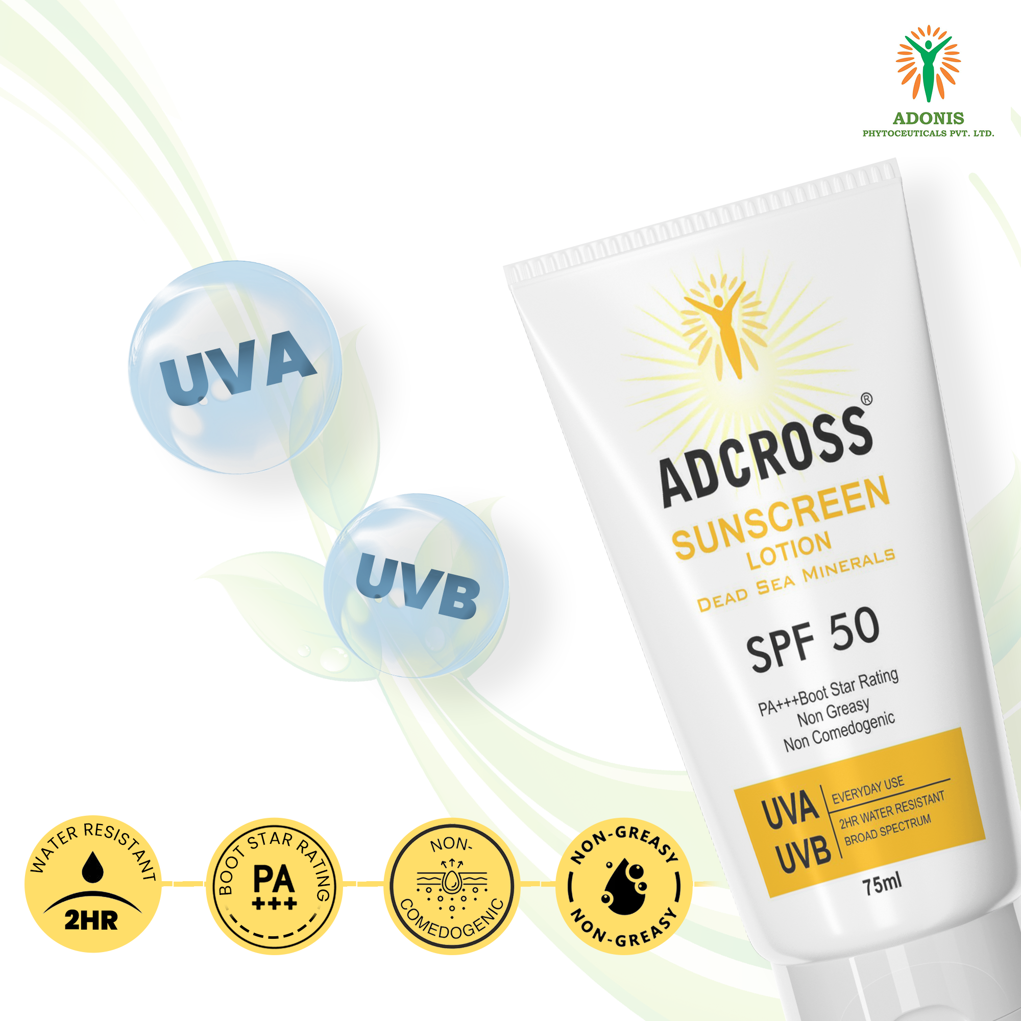 ADCROSS LOTION SPF- 50 SUNSCREEN