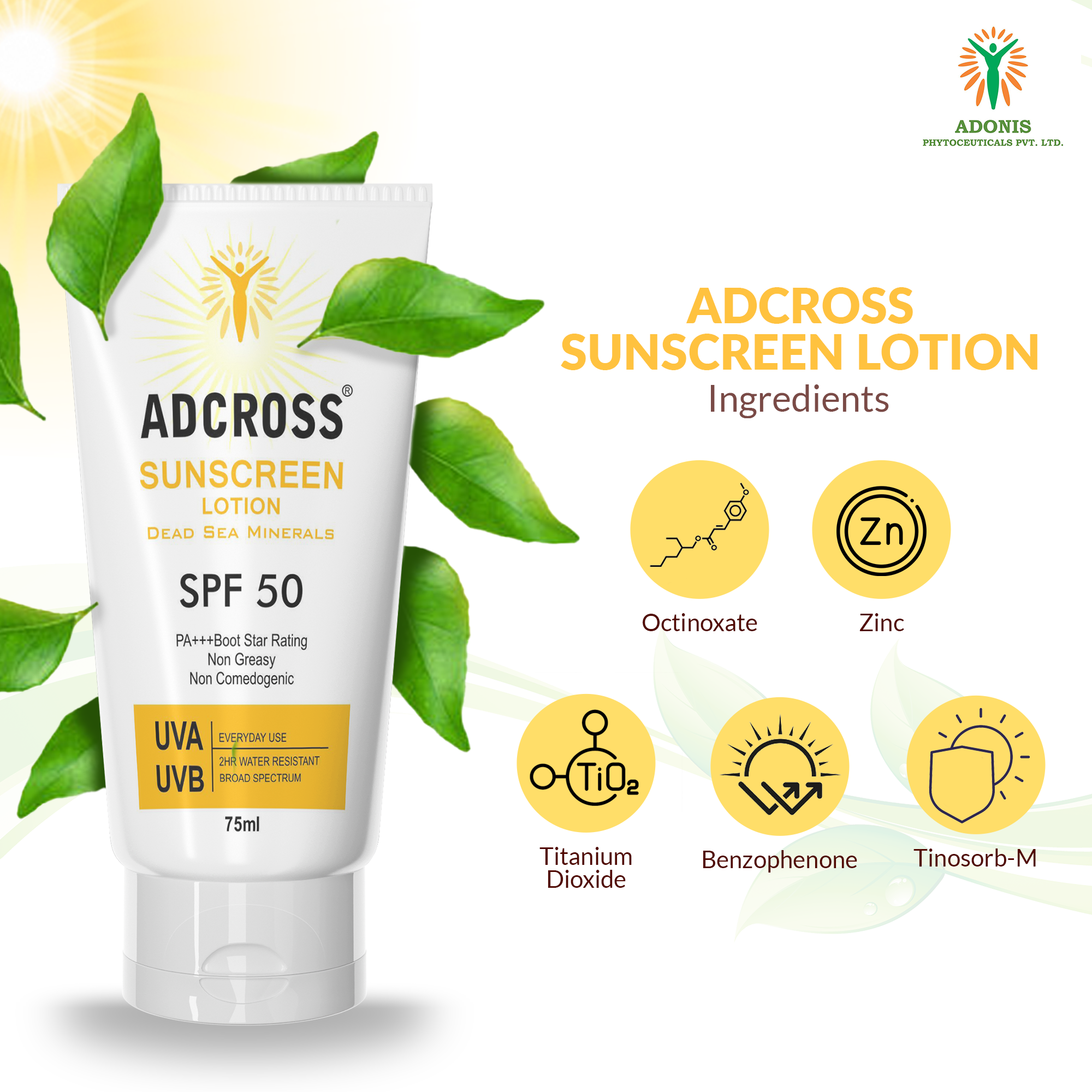 ADCROSS LOTION SPF- 50 SUNSCREEN