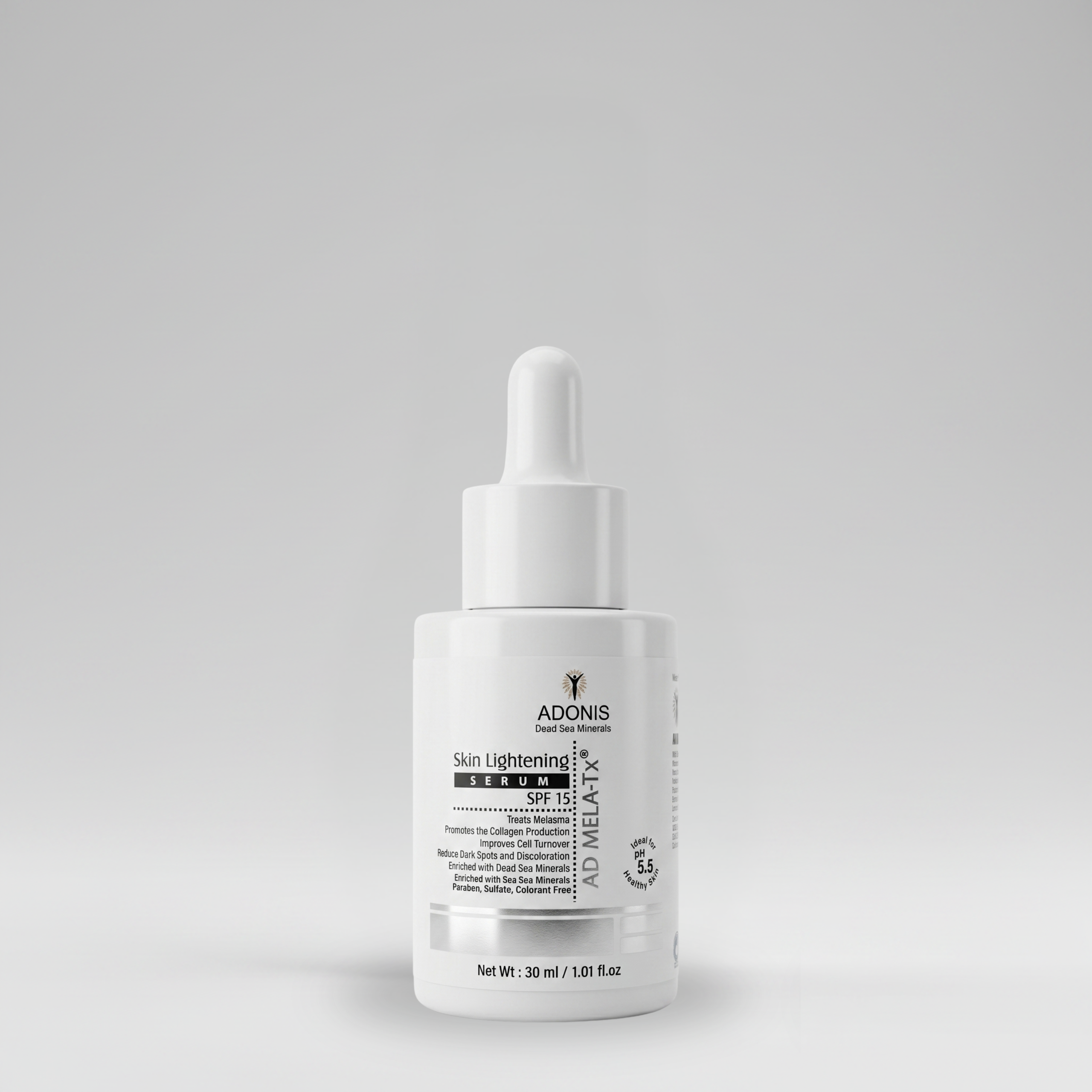 AD MELA TX Serum | Adonis img 1 AD MELA TX Serum SPF 15 (30ML) – Dark Spots & Pigmentation Care | Tranexamic, Kojic & Glutathione | Skin Brightening Daily Serum