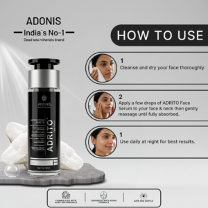 ADRITO Face Serum 50ml | Reduce Fine Lines Dark Sports & Wrinkles Serum | Evens Skin Tone & Brightens Dull Skin Lightweight & Fast Absorbing | For Men & Women Daily Use