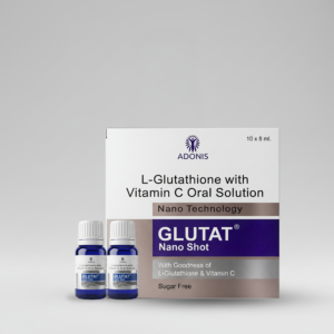Glutat Nano Shots | Oral Solution Glutathione and Vitamin C Improve Skin Health | Boosting Immune System Nano Shots Sugar Free | | For All Skin Type | Suitable for Men & Women Both