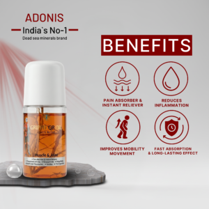 Gripfit QR Oil Quick Pain Relief Oil | Sore Muscle and Joint Pain Massage Therapy | Easy Roller for Athletes & Active Lifestyles Senior Adults Daily Use | For All Skin Type | Suitable for Men & Women Both | 50 ML