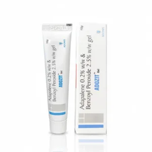 ADOZIT Gel | 15g | Anti-Acne Treatment | Adapalene 0.2% & Benzoyl Peroxide 2.5% | Pimples, Blackheads & Blemishes Care