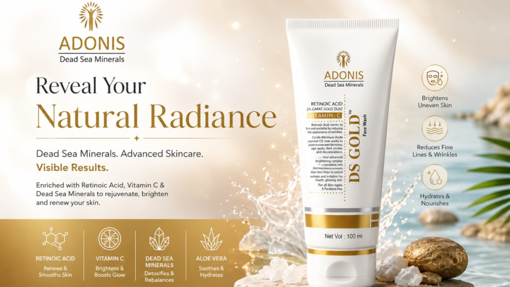 24K Gold Face Wash For Healthy Glowing Skin | Adonis