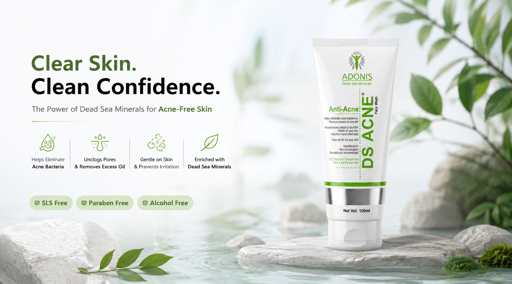 best acne face wash in India | dead sea adonis