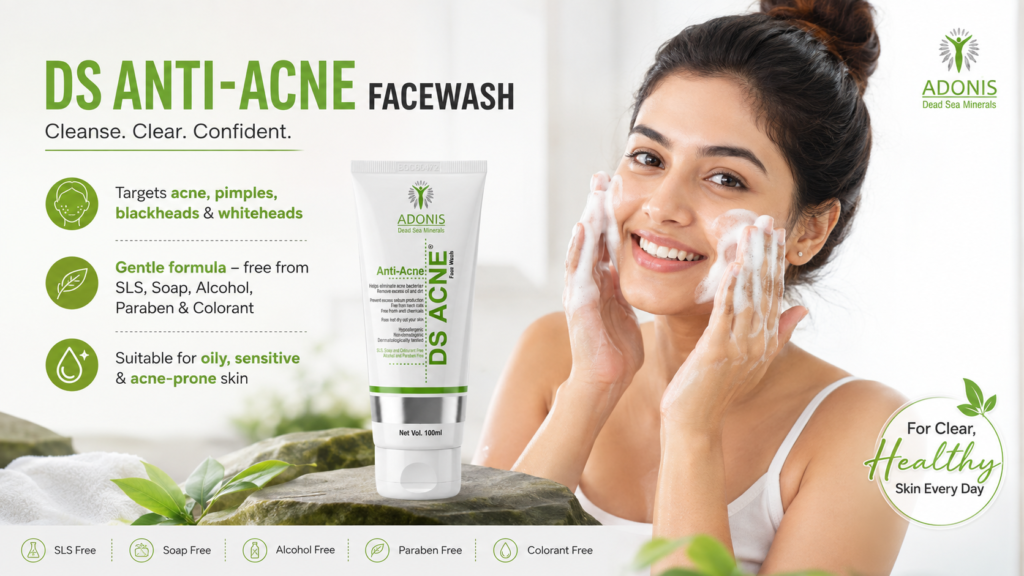 best anti acne face wash for oily skin in India | Adonis